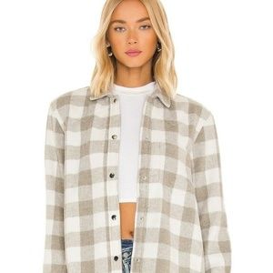 Rails Beige & White Flannel Plaid Shirt